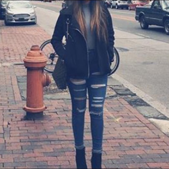 Black Moto Jacket - Picture 2 of 6